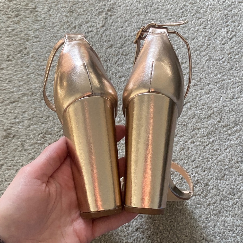 Taylor Rose Gold Ankle Strap Heels - Picture 5 of 8